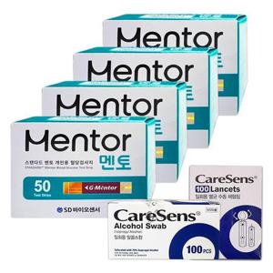 SD 스탠다드 멘토 혈당검사지 200매+솜100+침100개 D