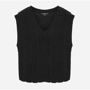 [써스데이아일랜드]케이블 브이넥 베스트 T256MVT140W