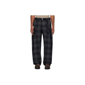 사카이 카고팬츠 블랙 플래드 카고 팬츠 252445M188001