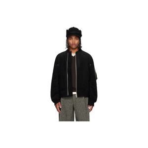 사카이 점퍼 블랙 코듀로이 블루종 보머 재킷 252445M175005