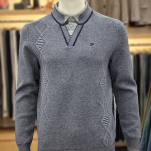 [크로커다일남성]레이어드 니트 카라티셔츠 PPKT335438_SH