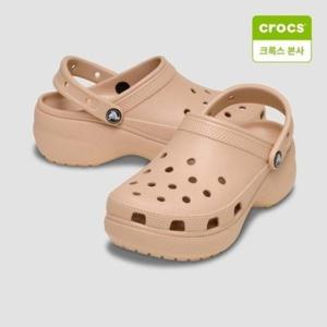 [크록스] 클래식 플랫폼 클로그 우먼 핑크카라멜  206750-7AF