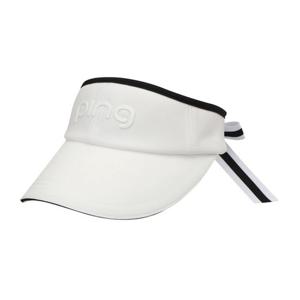 [핑]여성  배색 뒷 리본   썬바이저  121E3CP052_WH