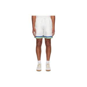 카사블랑카 반바지 화이트 테니스 클럽 아이콘 실크 트윌 쇼츠 252195M193026