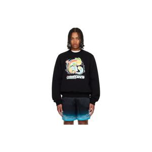 카사블랑카 스웨트셔츠 블랙 만가 테니스 볼 스웨트셔츠 252195M204005