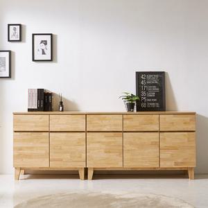 퍼스웰 듀브 2000 고무나무원목 LPM 수납장 높은거실장(GB_004)