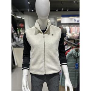 비티알 MG01 BTR 여성 가을 겨울 플리스 하이넥 집업 조끼 BWV7549W