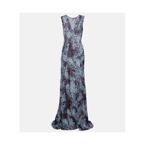 드리스반노튼 프린트 쉬폰 이브닝 가운 P01106657