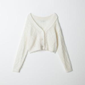 [러브앤쇼] 브러쉬 울 크롭 가디건 LCFJPCD05