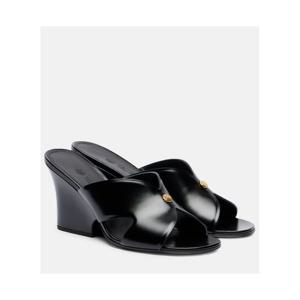 로로피아나 Vera 80 레더 웨지 뮬 P01003696