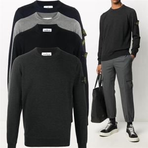 스톤아일랜드 와펜 라운드넥 울 니트 7315526C4