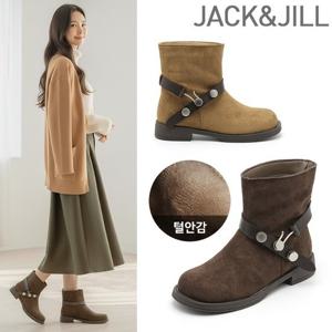 잭앤질 기모 벨트장식 앵클부츠(JD5762)