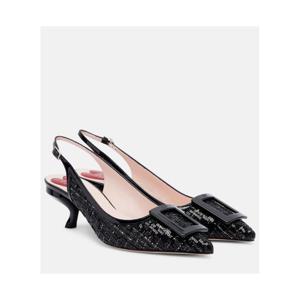 로저비비에 Virgule 55 시퀸 슬링백 펌프스 P01108272