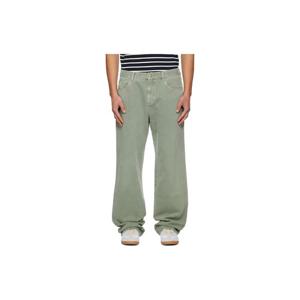 발망 청바지 카키 루즈 데님 진 252251M186001