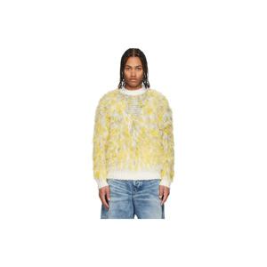 디젤 티셔츠 오프 화이트   옐로우 앨런 스웨터 252001M201013