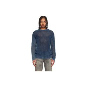 디젤 티셔츠 블루 레드로스 스웨터 252001M201000