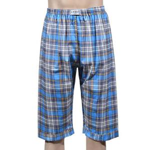 40수 순면 남성 체크 빅사이즈 8부 파자마 잠옷 바지