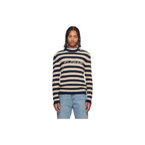 발망 티셔츠 네이비   베이지 발망 로고 마리니에르 스웨터 252251M201000