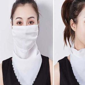 쉬폰 메쉬 일체형 넥가드 마스크 스카프 화이트 쉬폰넥가드 넥가드마스크 메쉬넥가드 일체형마스크 일체형넥가드