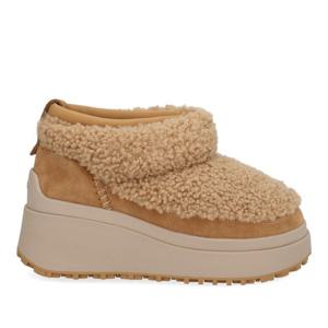 아쉬 시어링 어퍼 레이스리스 앵클 부츠 OLYMPIA01 CAMELCAMEL