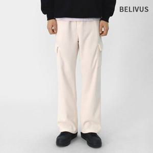 빌리버스 남성 카고 와이드 팬츠 스트링 코듀로이 기모 바지 BHTP037