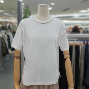 아날도바시니 DP01 비즈 라운드넥 반팔티 AY03TS01N