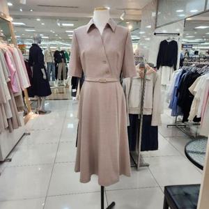 리안뉴욕 DP01 사선 브이넥 카라 원피스 RTCWOP010