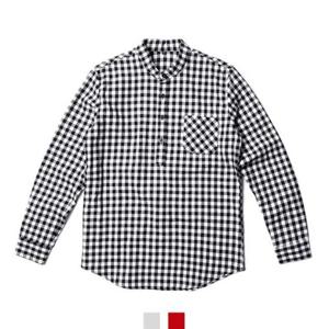 남자셔츠 헨리넥 포켓 깅엄체크 남방