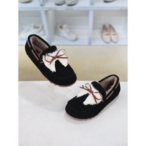 [코디엘루]리본장식 퍼안감 여성 겨울 로퍼 2.5cm CDSP500966