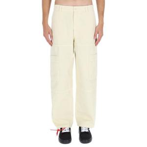 오프화이트 스트레이트 팬츠 OMCF04E F25FAB0011717 BEIGE