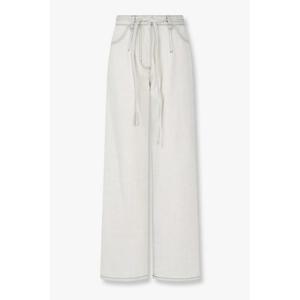 [보브]벨티드 세미 와이드 데님 팬츠 7156155001