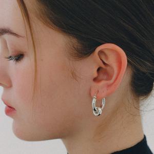 제이로렌 후프 모빌 원터치 실버 귀걸이 M04064