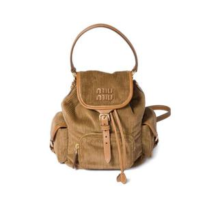 26 SS 미우미우 코듀로이 코튼 미디엄 백팩 5BZ043VOOMAF81 TP444914647