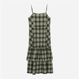 [써스데이아일랜드]멀티 체크 레이어드 프릴 원피스 T258MOP933W