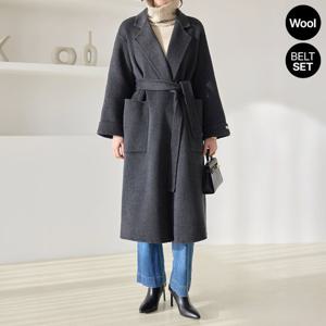 [한정수량] [모리스커밍홈] [Hand made]울90 캐시미어 로브 코트(핸드메이드 코트)_M2512CT009D