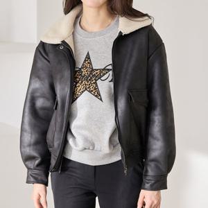 [한정수량] [모리스커밍홈] 양털카라 무스탕 집업 자켓_M2512MU001D