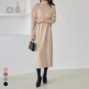 [한정수량] [모리스커밍홈] 데일리 루즈핏 폴라 니트 원피스_M2512OP099D