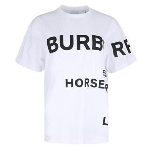 버버리 오버핏 여성 반팔 티셔츠 8048748 A1464