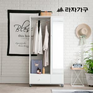라자가구 엠마 시스템 모듈 옷장 거울 행거 800