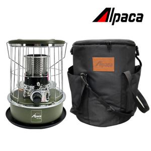[KC인증] 알파카 캠핑난로 TS-77S 콤팩트 그린 세트 세라믹상판(수납가방포함)