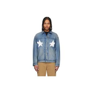 BAPE 청자켓 인디고 블루 컬러 스톤 데님 재킷 252546M177000