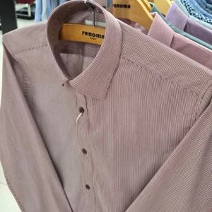 [레노마셔츠]슬림핏/ 틴 초크 스트라이프 긴소매 셔츠 RPFSL1550