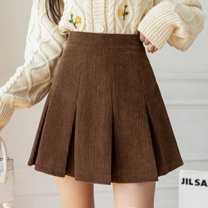 [한정수량] [올리비에스클로젯] [55-66]코듀로이 맞주름 큐롯팬츠_O2411PT137D