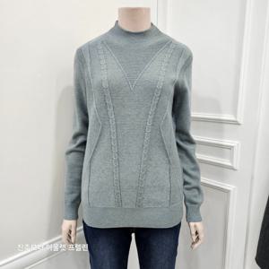 [프렐린]프렐린 여성복 반목 혼방 피셔맨  니트 RWP254S12