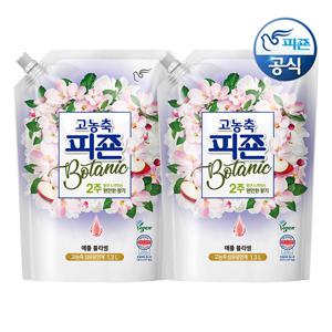 피죤 고농축 섬유유연제 보타닉 애플블라썸 1.3L 리필 x 2개