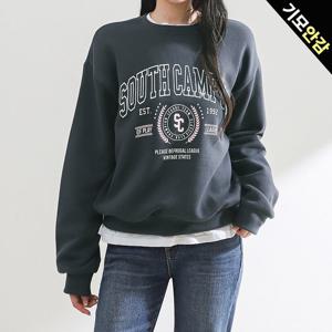 [한정수량] [올리비에스클로젯] 사우스 기모 맨투맨 티셔츠_O2411TS251D