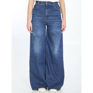 끌로에 하이웨이스트 빈티지 나이트 블루 와이드 진 CHC24ADP02