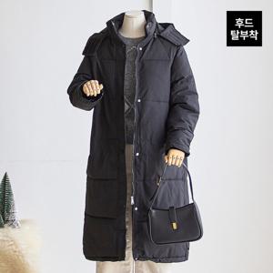 [한정수량] [커스텀에이블] 나그랑 롱 블랙패딩_T2512PD015D