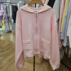 컬리수 HC33 세 일 러 배색 니트가디건 C251CD401P