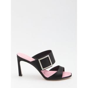 로저비비에 크리스탈 버클 트롬펫 새틴 뮬 RVW45244410 RS0 B99